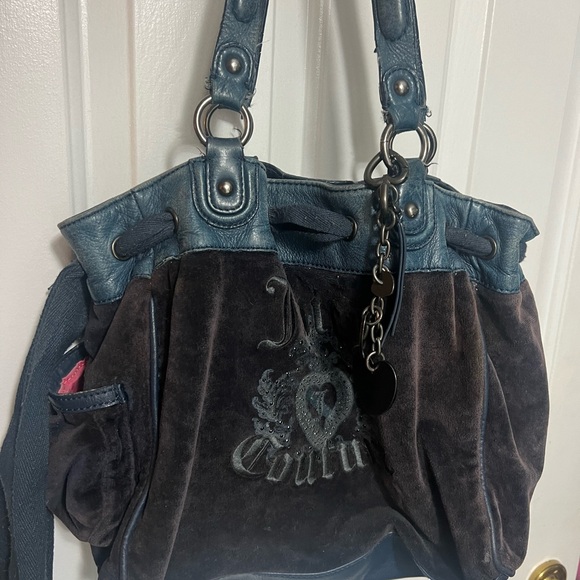Juicy Couture Handbags - Vintage Juicy Couture Blue Suede Tote Bag